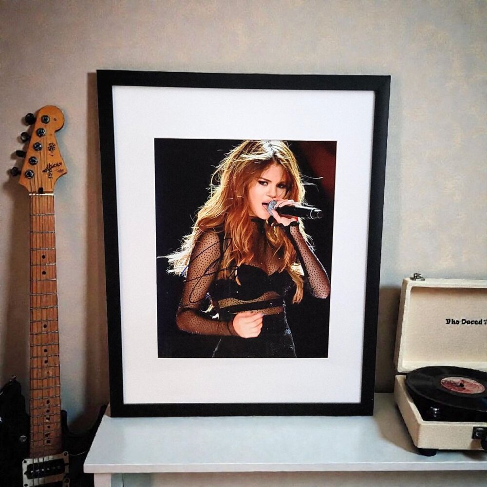 Selena Gomez Signed Autograph Singing 11X14 Framed & Matted COA